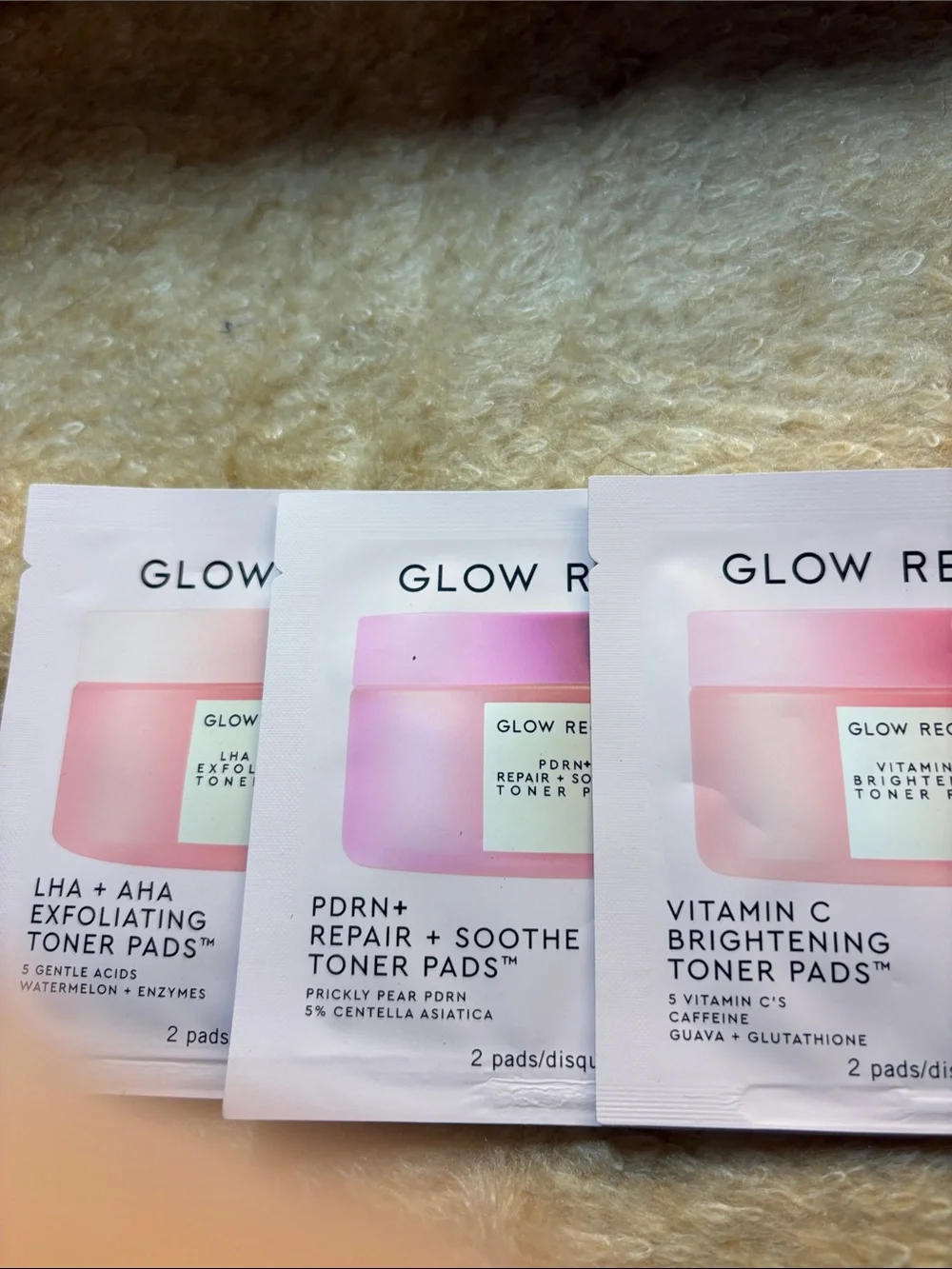 Glow Recipe Pink Gradient Toner Pad Sachets Trio